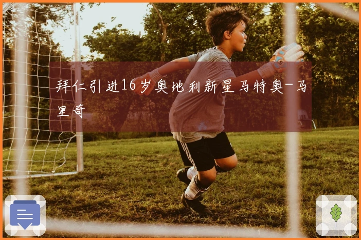 拜仁引进16岁奥地利新星马特奥-马里奇
